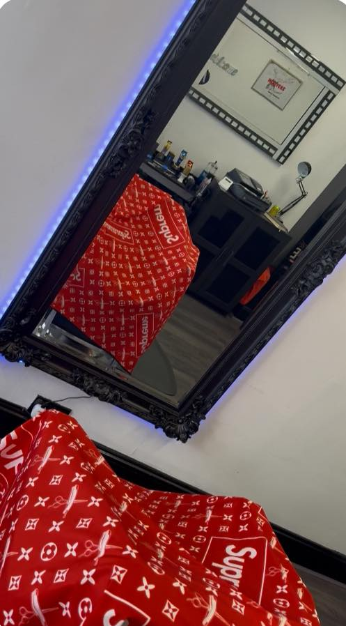 Barber chairs and mirrors